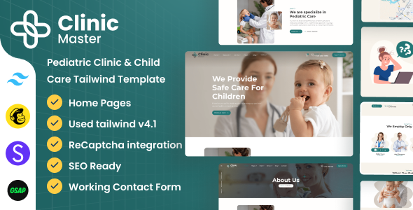 ClinicMaster 儿科诊所网站模板