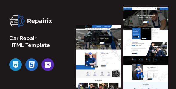 Repairix 汽车维修HTML模板