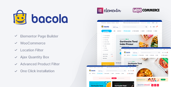 Bacola—杂货商城与有机食品 WordPress 电商主题