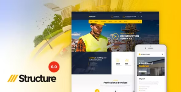 Structure–工业建筑 WordPress 主题插图-WP资源海 Structure–工业建筑 WordPress 主题