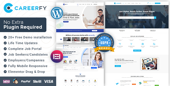 Careerfy – 招聘求职 WordPress 主题插图-WP资源海 Careerfy – 招聘求职 WordPress 主题插图-WP资源海