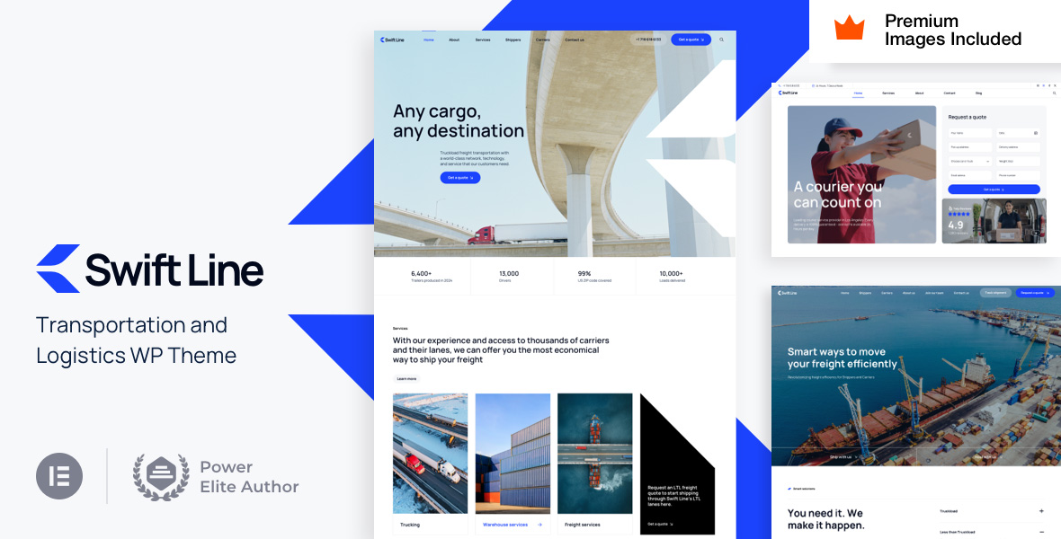 SwiftLine:面向运输与物流行业的 WordPress 主题插图-WP资源海 SwiftLine:面向运输与物流行业的 WordPress 主题