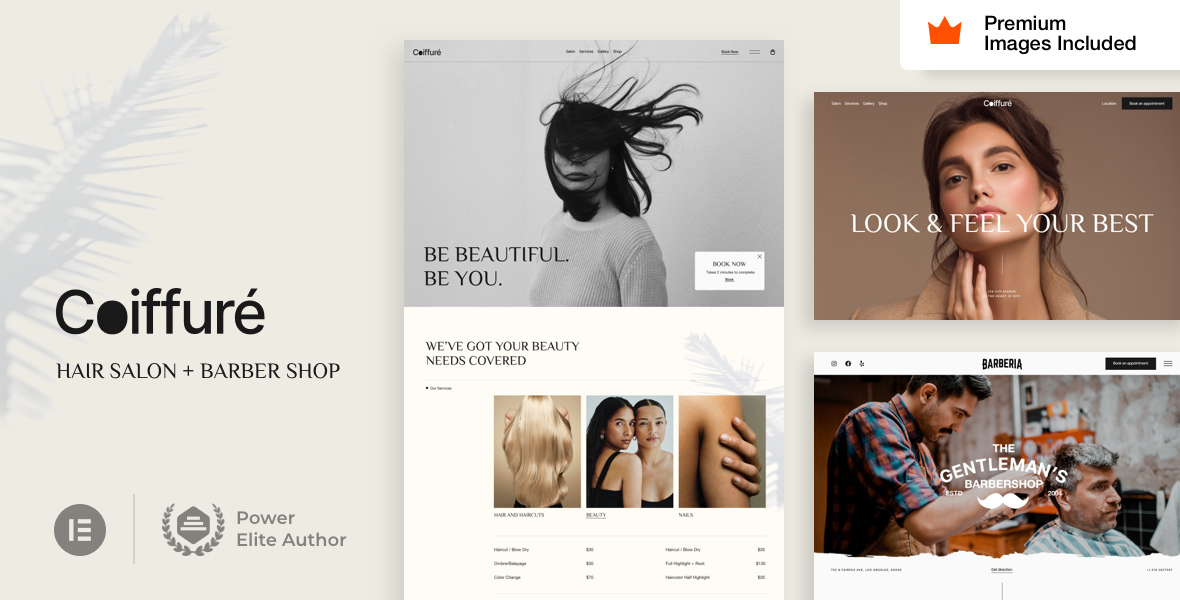 Coiffure 美发沙龙与理发店 WordPress 主题插图-WP资源海 Coiffure 美发沙龙与理发店 WordPress 主题