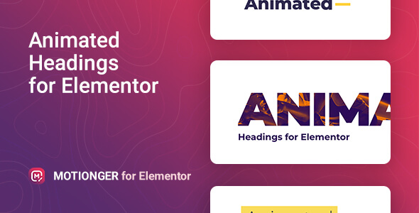 Motionger Elementor 动态标题 WordPress 插件
