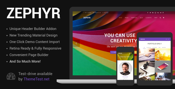 Zephyr Material Design 风格 WordPress 主题