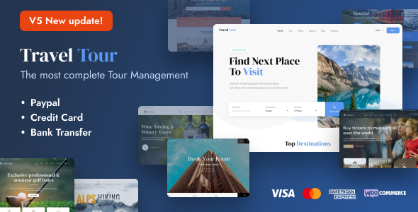 Travel Tour-旅游预订与旅行社管理 WordPress 主题