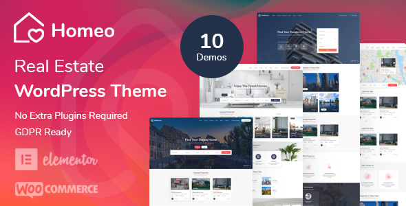 Homeo-房产中介与经纪人 WordPress 主题