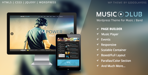 Music Club-音乐/乐队/派对 WordPress 主题