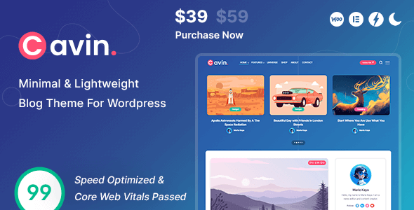 Cavin 极简轻量博客 WordPress 主题