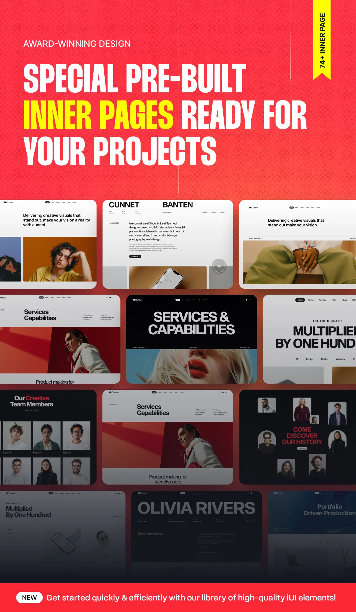 Cunnet 创意机构与作品集 HTML 模板插图4-WP资源海 Cunnet HTML