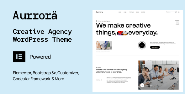 Aurrora 创意机构 WordPress 主题