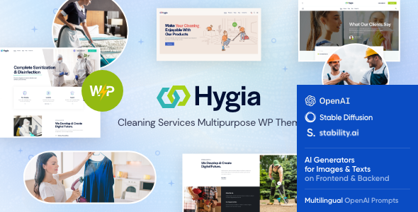Hygia 清洁公司及洗衣服务 WordPress 主题