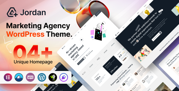 Jordan 营销机构 WordPress 主题插图-WP资源海 Jordan - Marketing Agency WordPress Theme - Creative WordPress