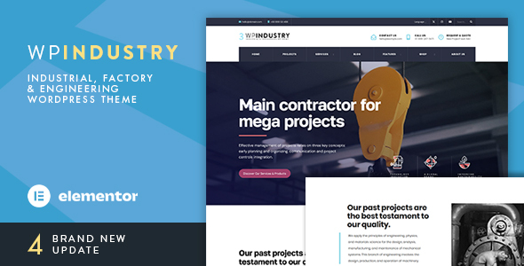 WP Industry 工业 WordPress 主题插图-WP资源海 WP Industry - Industrial WordPress Theme - Business Corporate