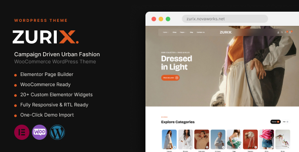 ZURIX 时尚品牌营销活动 WooCommerce WordPress 主题