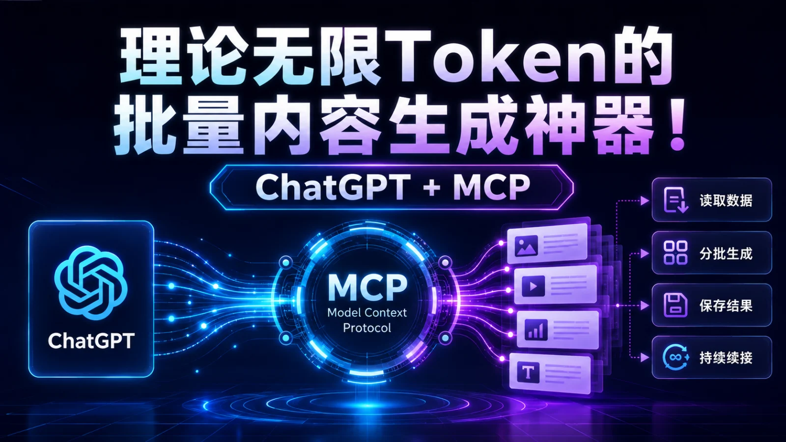 理论无限Token的批量内容生成神器！ChatGPT + MCP