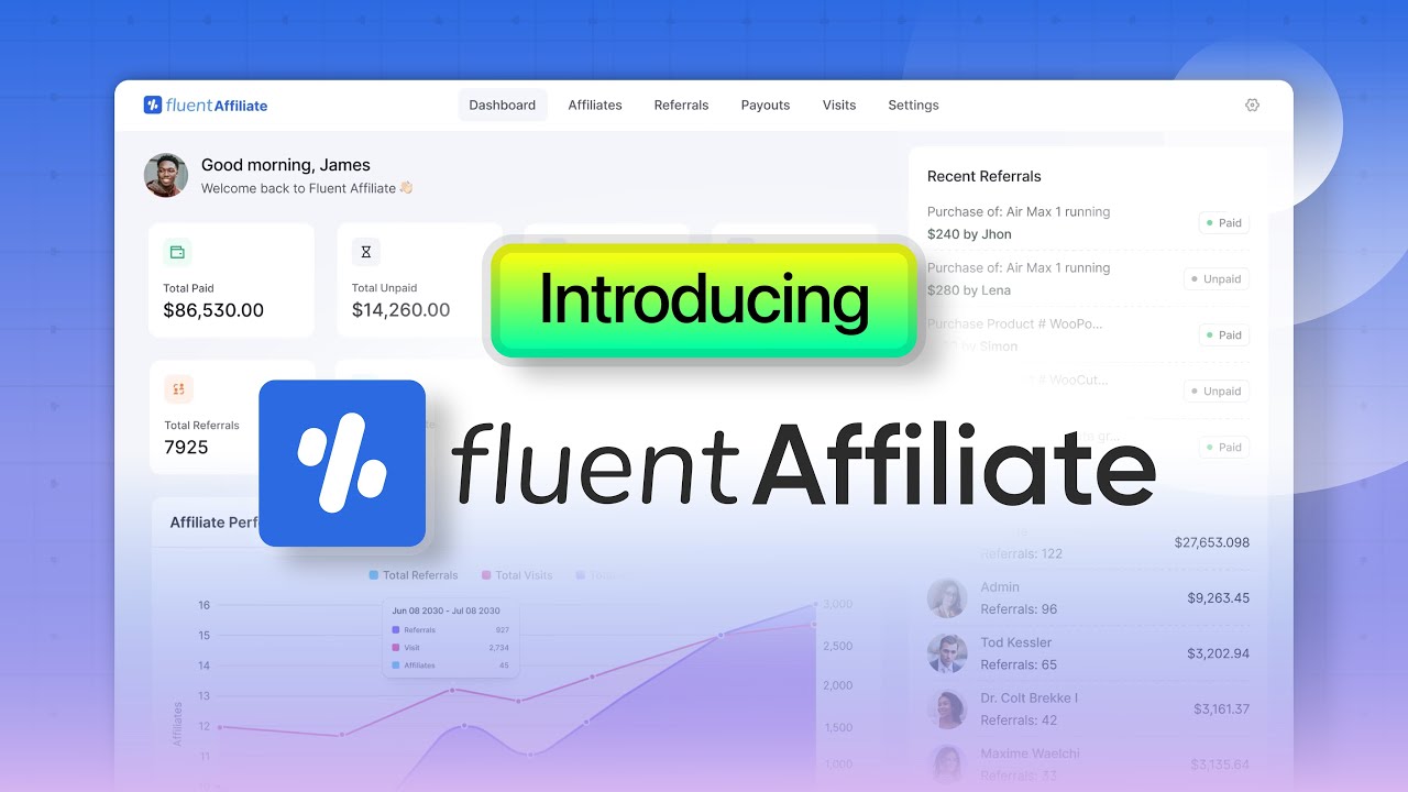 FluentAffiliate Pro 联盟营销插件