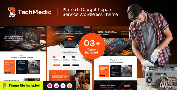Techmedic 手机与设备维修 在线形象 WordPress 主题