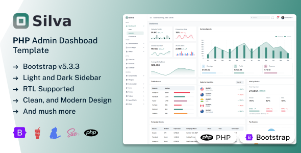 Silva 管理后台 PHP 模板