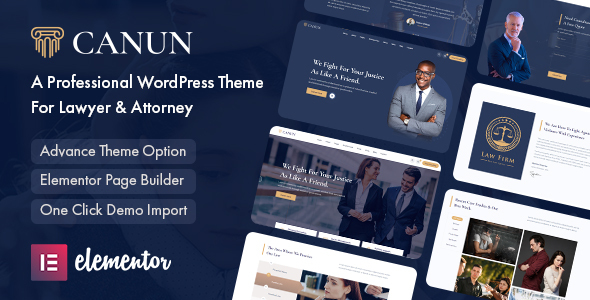 Canun 律师事务所与法律服务 WordPress 主题
