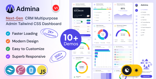 Admina Tailwind CSS 管理后台模板