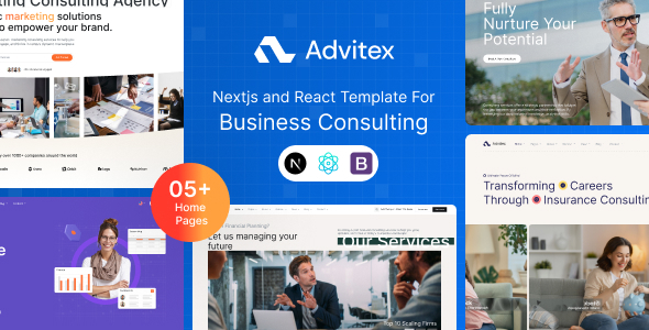 Advitex 商业与金融 React 模板