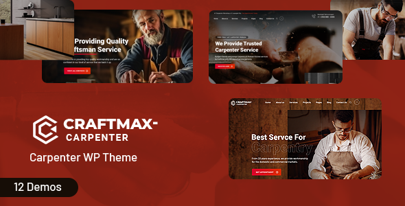 Craftmax 木匠与手工艺网站模板 WordPress 主题