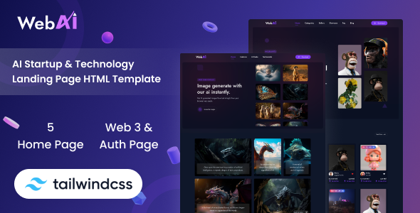WebAi AI创业科技 HTML 模板
