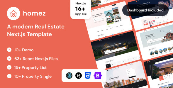 Homez 房地产行业网站模板 React 模板