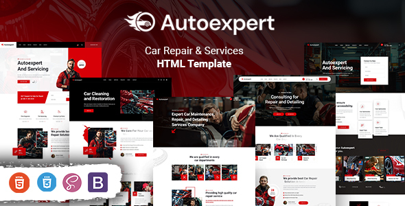 Autoexpert 汽车维修服务 HTML 模板