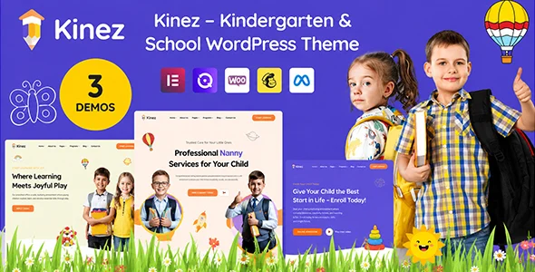 Kinez-幼儿园与学校 WordPress 主题插图-WP资源海 Kinez – Kindergarten & School WordPress Theme - Education WordPress