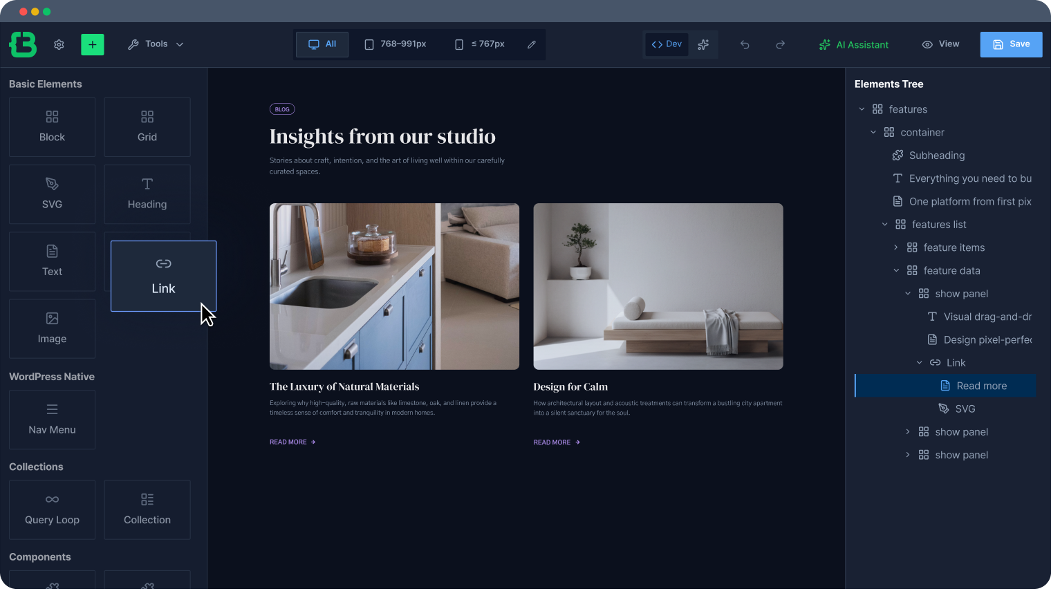CrocoBuilder AI 原生 WordPress 插件插图5-WP资源海 CrocoBuilder Universal Link element