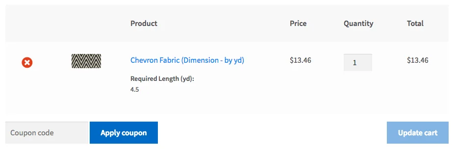 Measurement Price Calculator for WooCommerce 计量价格计算 WordPress 插件插图3-WP资源海 WooCommerce Measurement Price Calculator Cart Page