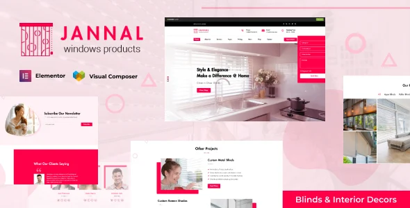 Jannal 窗帘门窗 WordPress 主题插图-WP资源海 Jannal - Curtains & Doors WordPress Theme - Miscellaneous eCommerce