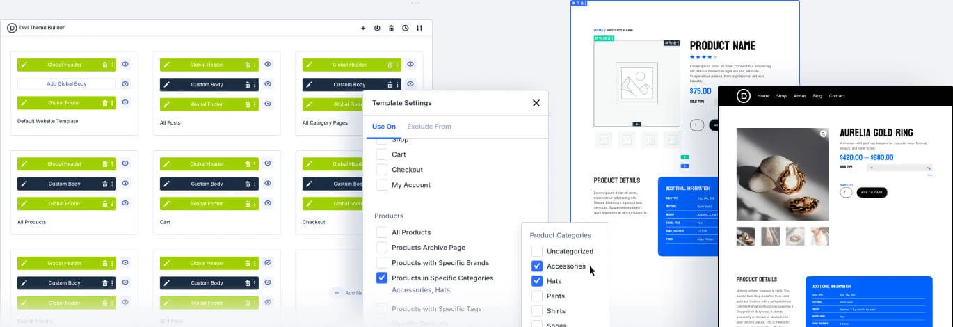 Divi Builder-可视化文章/页面编辑器WordPress插件插图4-WP资源海 Divi Theme Builder