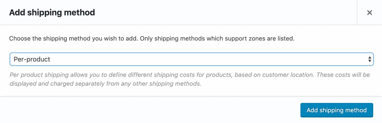 Per Product Shipping for WooCommerce 独立设置产品运费 WordPress 插件插图2-WP资源海 Per Product Shipping for WooCommerce 独立设置产品运费 WordPress 插件