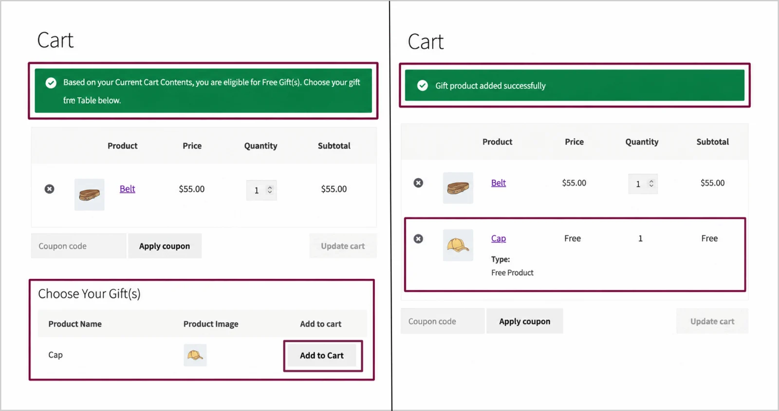 Free Gifts for WooCommerce WordPress 插件插图1-WP资源海 Free Gifts for WooCommerce 提升客单价与转化率 WordPress 插件