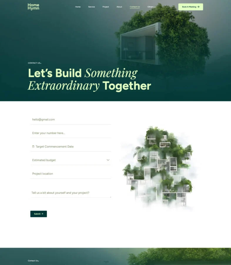HomeHymn Contact Page For Gutenberg