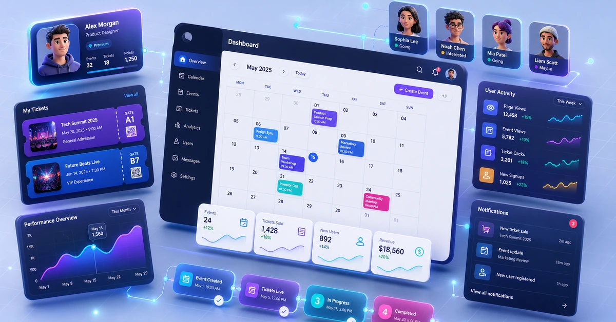 Modern Events Calendar (MEC) User Dashboard 活动管理面板 WordPress 插件