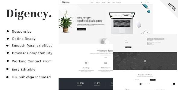 Digency 数字营销网站 HTML 模板