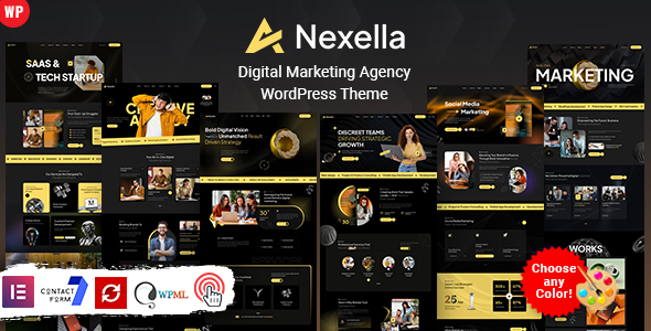 Nexella 数字营销机构网站 WordPress 主题