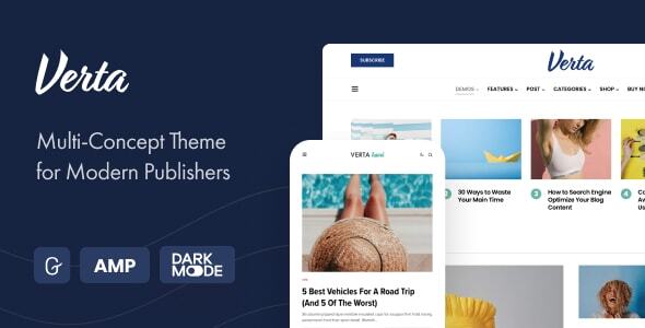 Verta 现代出版者 WordPress 主题
