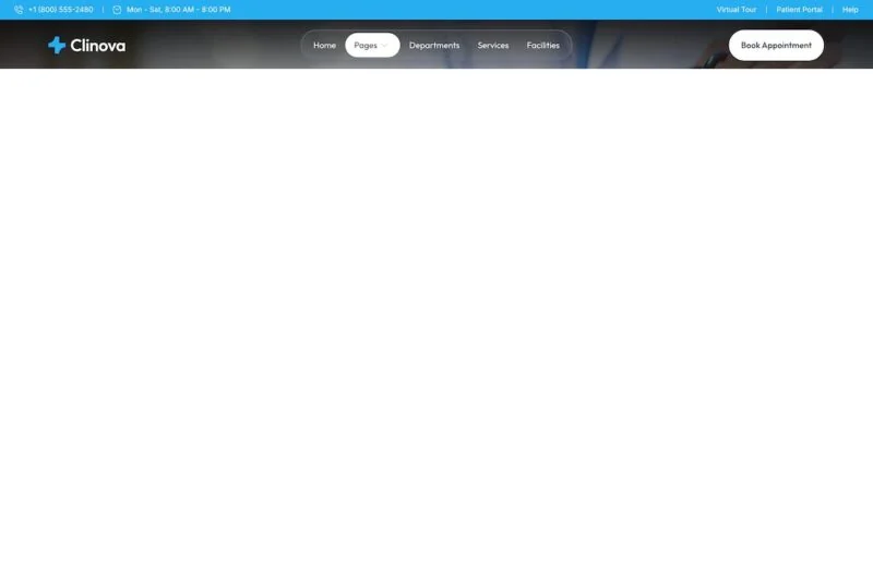 健康医疗Elementor网站模板_一键导入快速建站插图6-WP资源海 健康/医药 Elementor 模板页眉预览