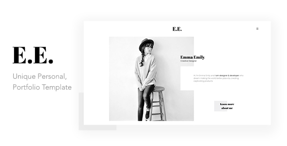 E.E. 创意作品集网页 HTML 模板