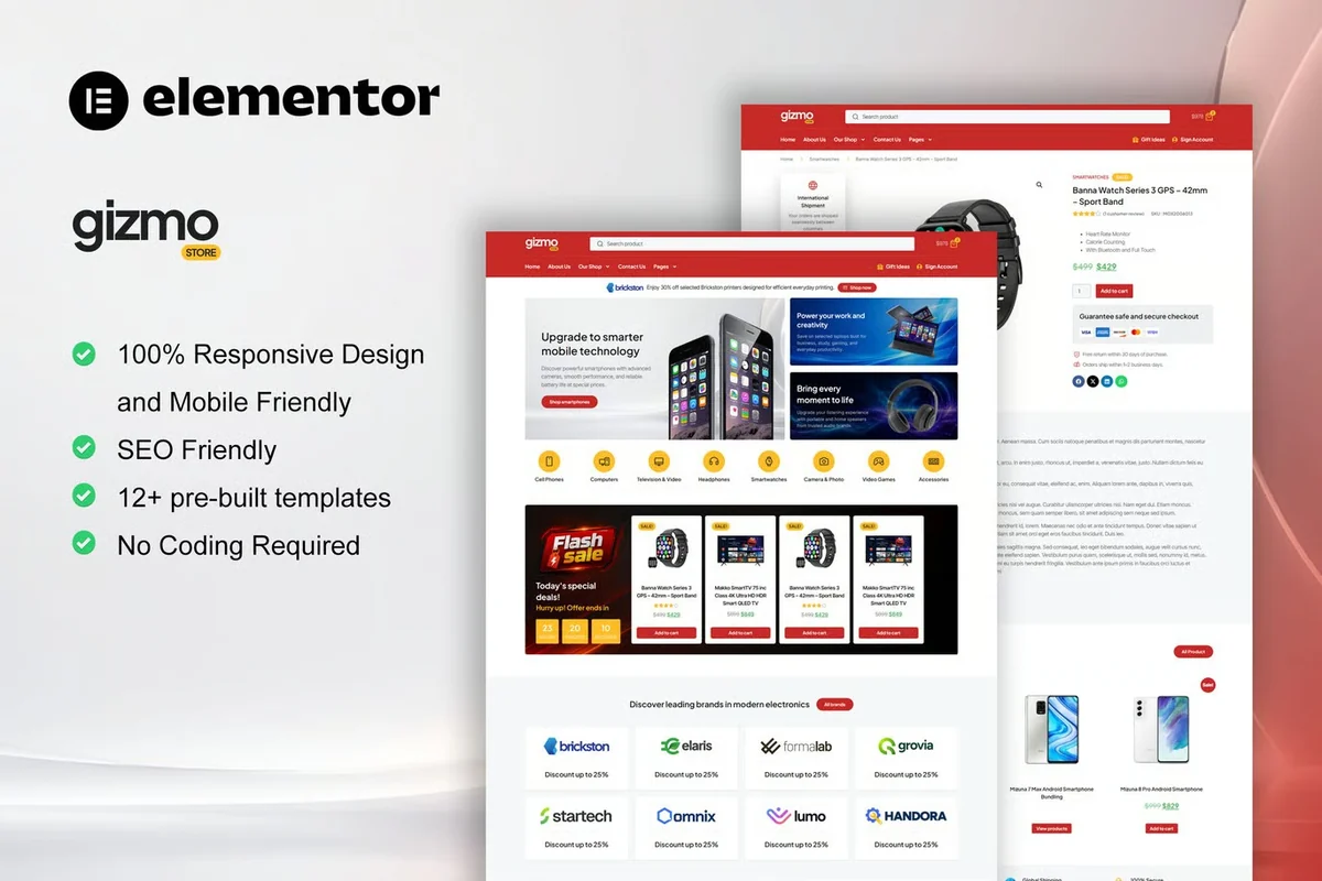 电商商城Elementor网站模板_一键导入快速建站插图-WP资源海 电商 Elementor 网站模板封面