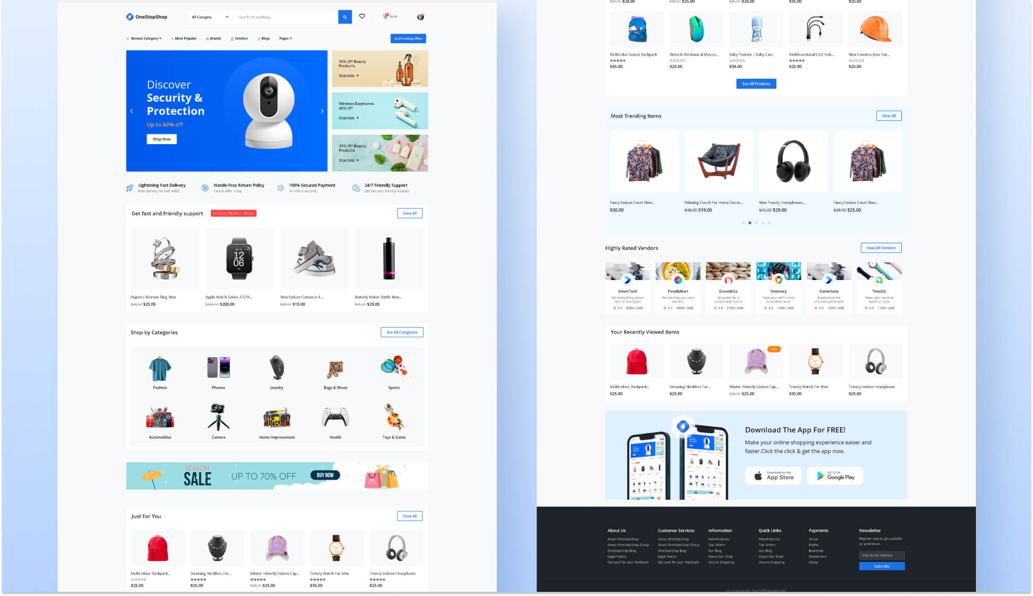 一站式多用途 WooCommerce – 专用Elementor网站模板_一键导入快速建站