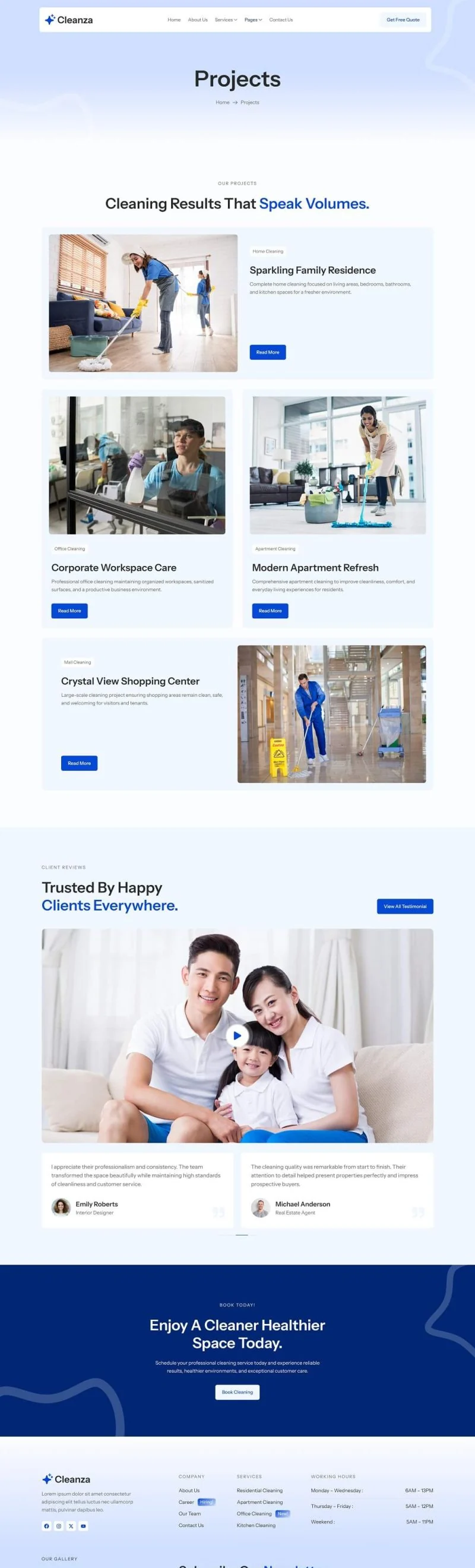保洁服务Elementor网站模板_一键导入快速建站插图5-WP资源海 保洁 Elementor 模板项目案例预览