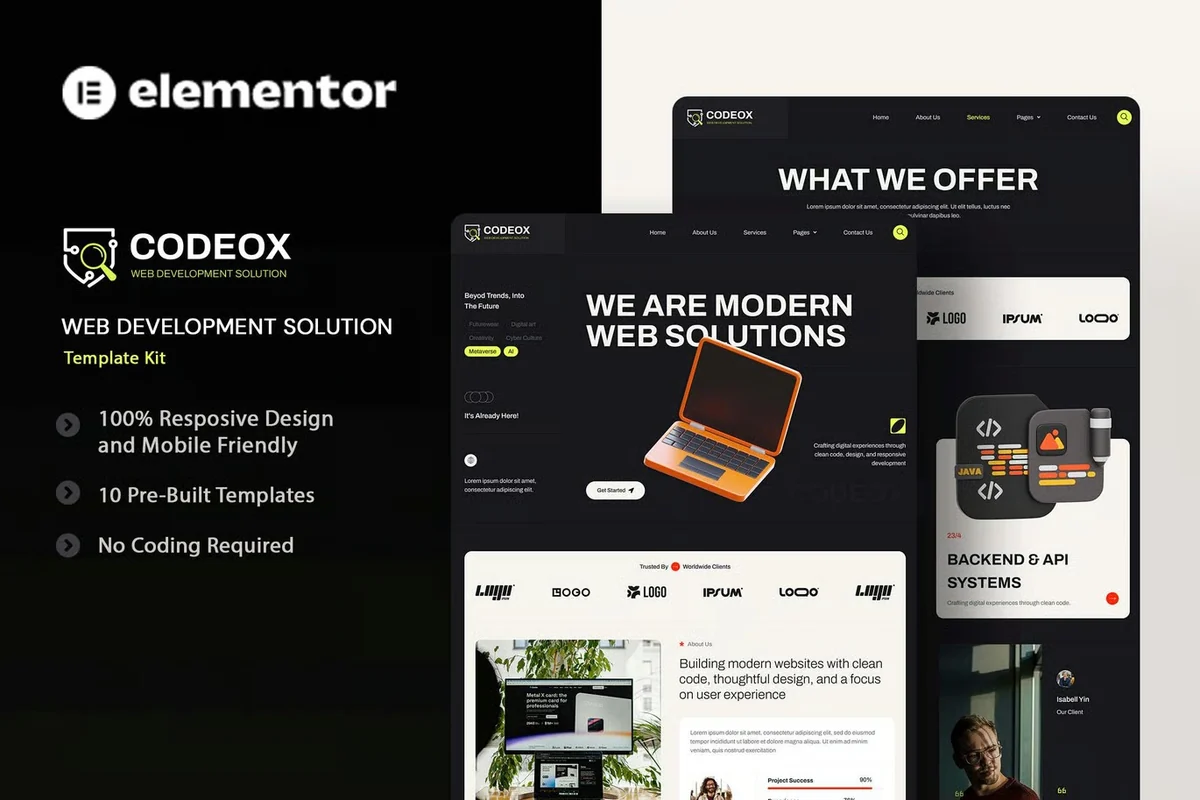 软件开发Elementor网站模板_一键导入快速建站插图-WP资源海 软件/开发 Elementor 网站模板封面