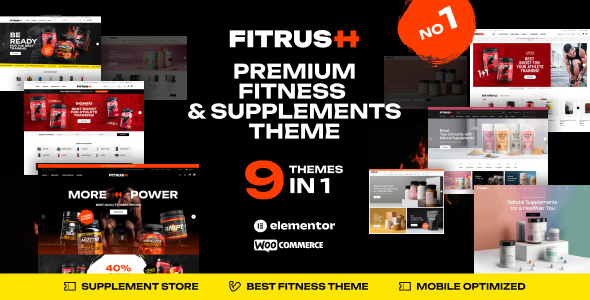 Fitrush 健身与健康产品 WordPress 主题
