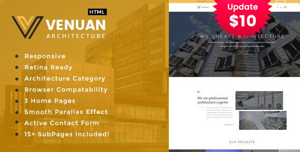 Venuan 建筑设计 HTML 模板